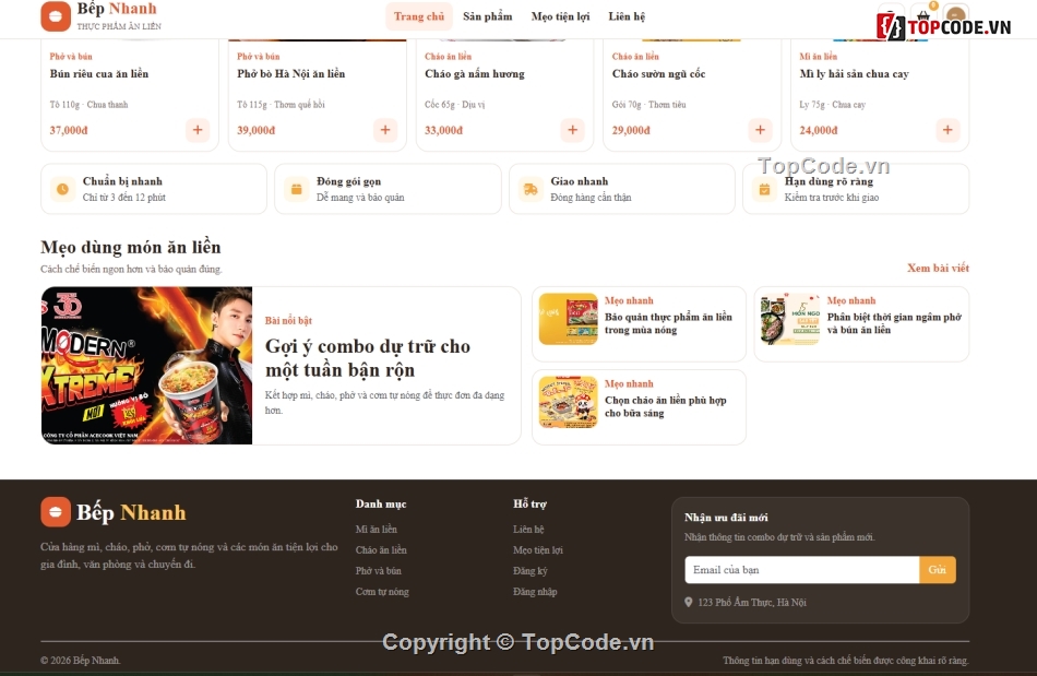 Web ẩm thực,ẩm thực,bán thực phẩm,thực phẩm